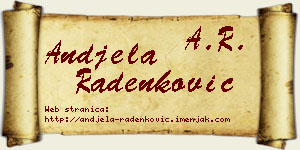 Anđela Radenković vizit kartica